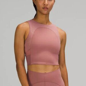 Lululemon Cropped Tank (Size 2) - Pink